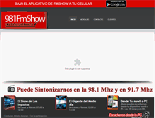 Tablet Screenshot of 981fmshow.com